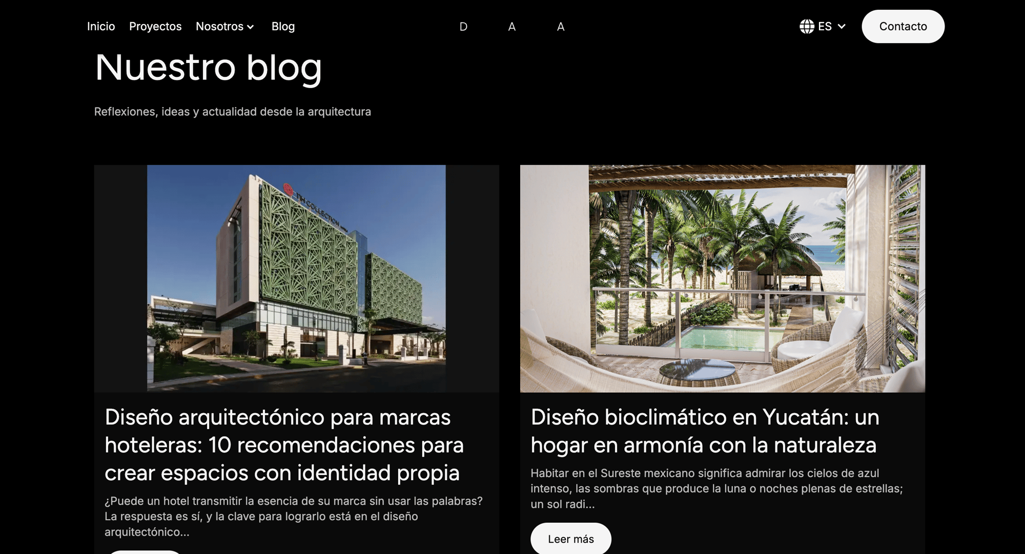 Sección de blogs