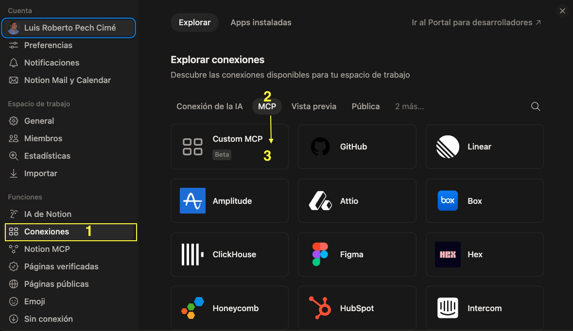 Conexiones notion