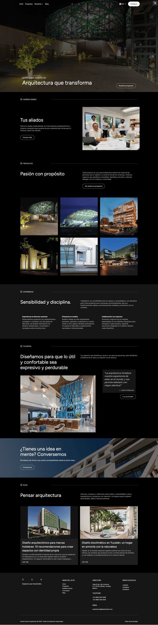 Nuevo sitio web