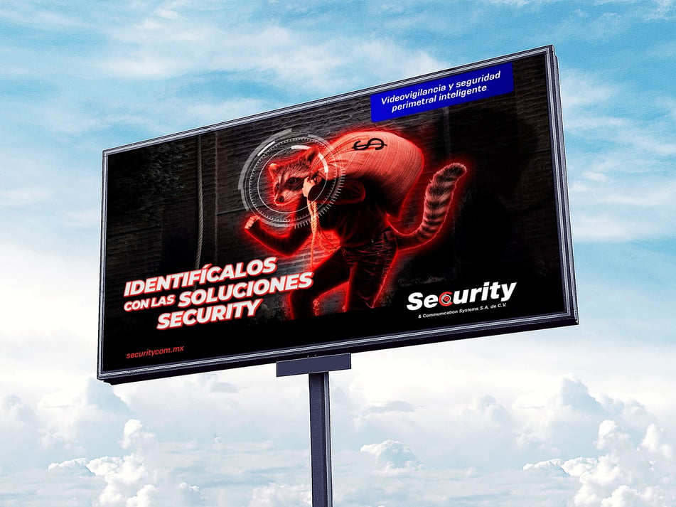montaje campaña creativa para empresa de seguridad