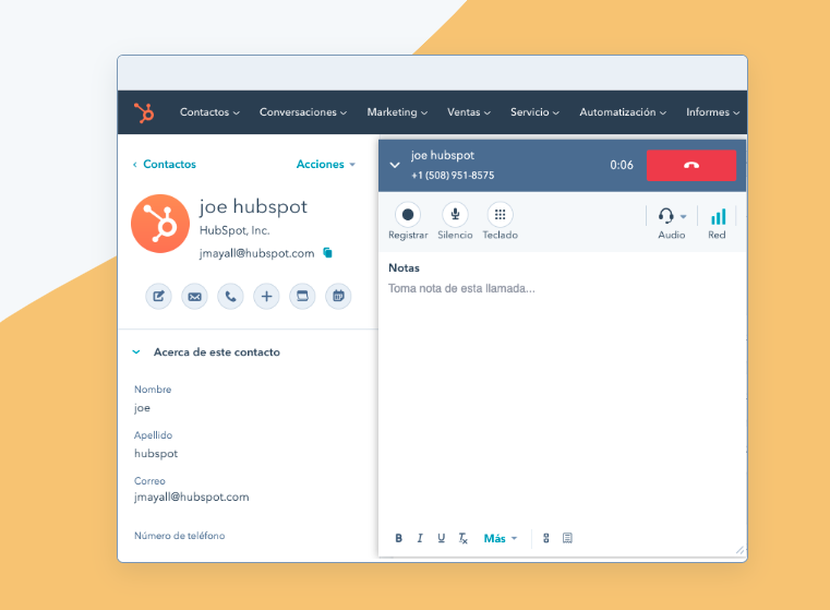 herramienta de llamadas hubspot_service hub