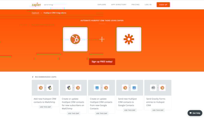conectar hubspot y zapier para que sirve