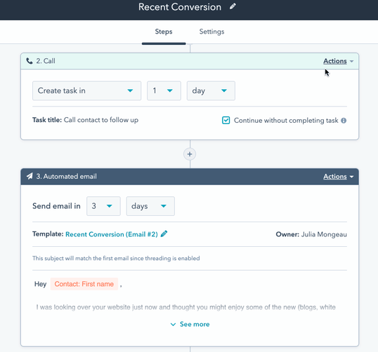 Como crear secuencias en hubspot