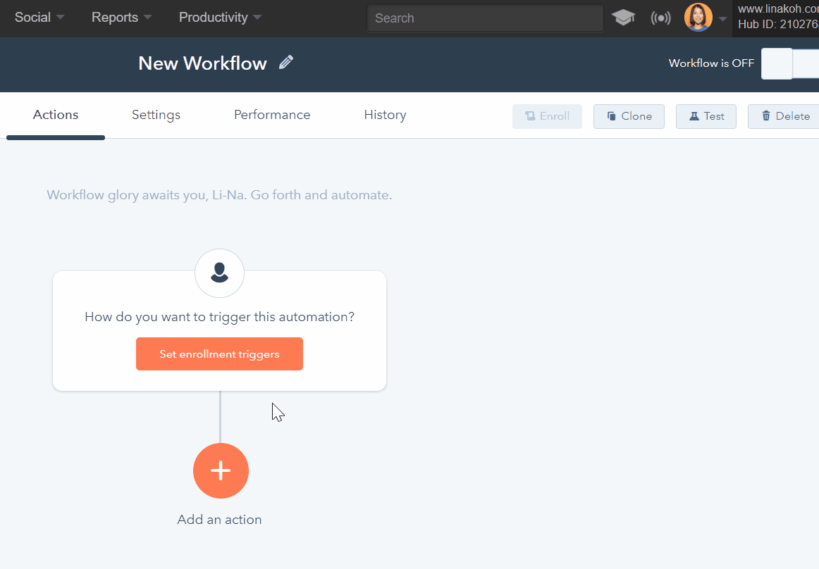 workflow de automatizacion hubspot