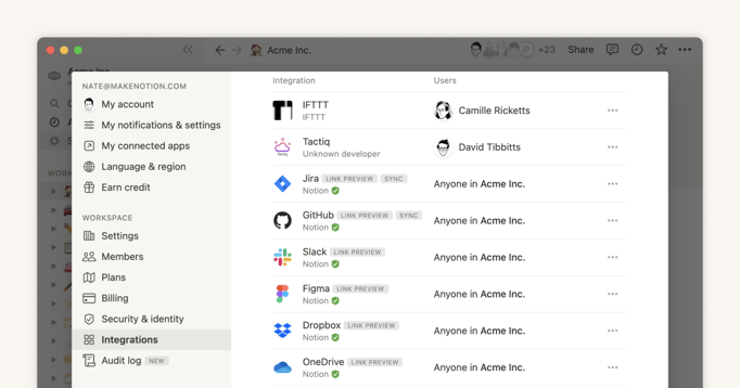 Integración de herramientas