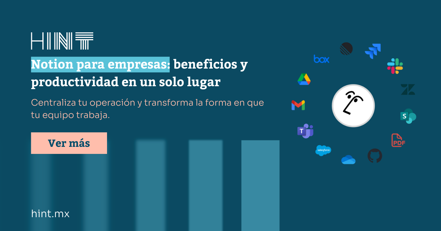 Notion para empresas: beneficios y productividad en un solo lugar