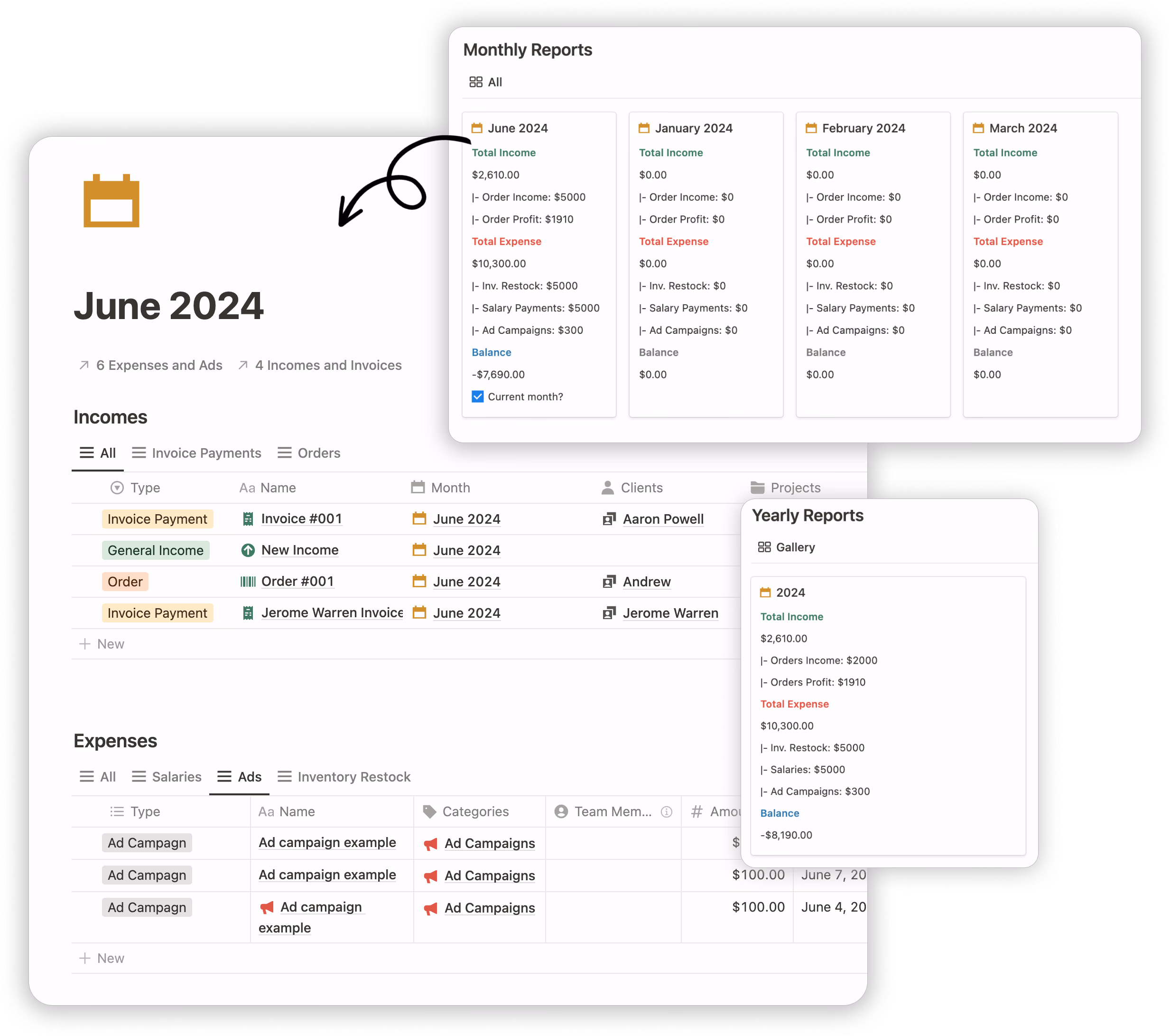 Operacion empresarial Notion