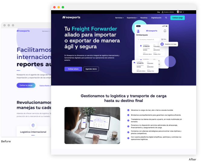 Website redesign: Nowports